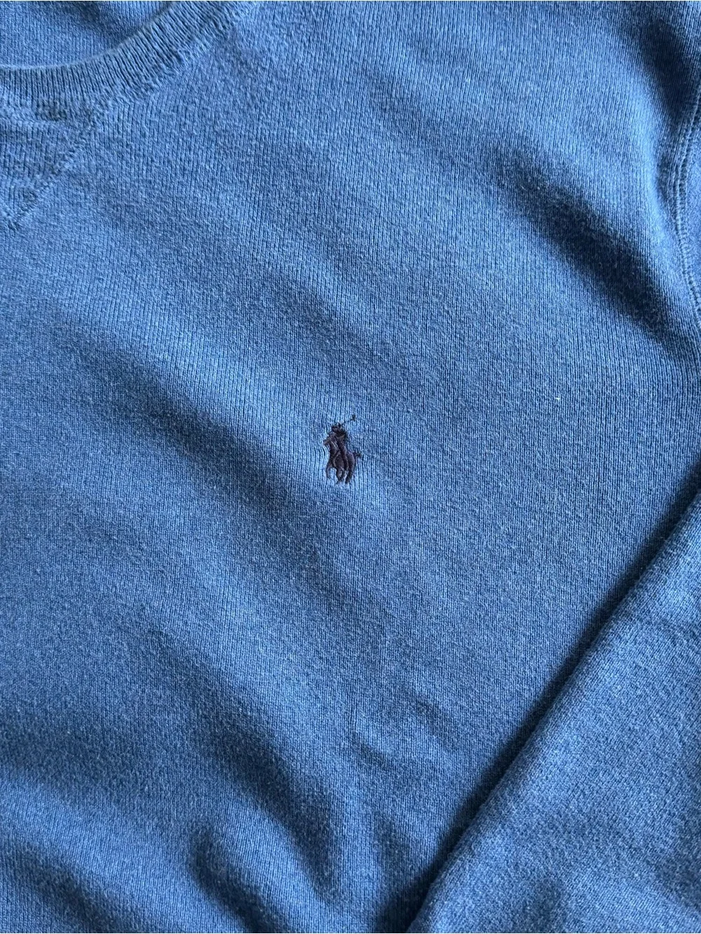 Polo Ralph Lauren Cotton Sweater Men's Size 3XL Blue Crewneck Pony Logo Knit
